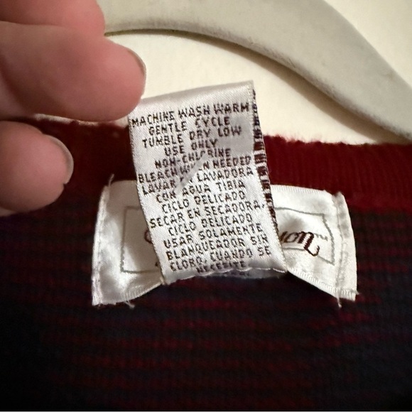 Vintage Worthington Diamond Pattern Jewel Tones Cardigan Sweater Large NWT - Picture 7 of 8